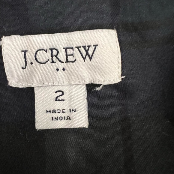 J.Crew long-sleeve tie-waist shirtdress | Green - Navy & Black plaid  | Size 2 | - Picture 12 of 12